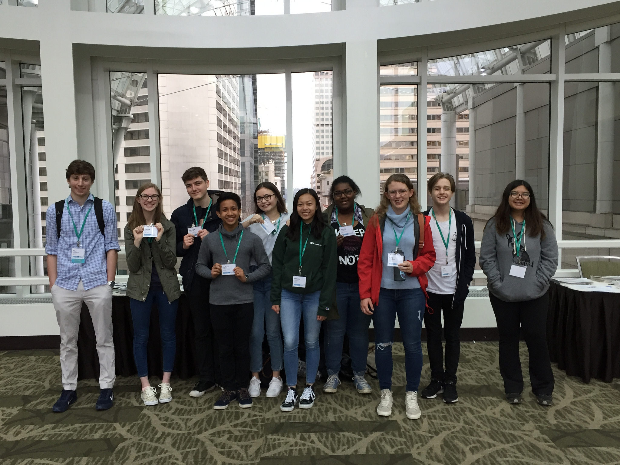 Members of The Panther staff gather at the JEA National Convention. Three Panther editors received Honorable Mention awards in Write-Off Contests.